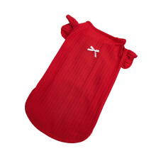 Bichon Vest Pullover Outfit Spring Breathable Dog Two Leg-Red S