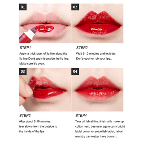 Peel Off Lip Stain, Creative Application Method For Lasting, Waterproof Color 1