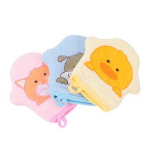 Cartoon Bath Gloves 3Piece Set, Kids Size, Gentle Exfoliating Shower Gloves, SkinFriendly Design