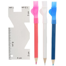 Tailor Pencils with Brush for Fabric Marking, Sewing Marking Tracing Tools Featuring Precise Marking and Easy to Remove Marks, Multi-Functional Tools