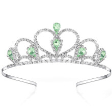 Girls Birthday Party Rhinestone Tiara, Elegant Crystal Tiaras with Pink Gemstone for Princess Crown Special Occasions, Minimal Weight, Prom Hair Acces