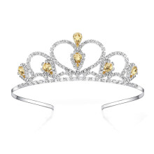 Princess Tiara with Anti-Falling Design, Crystal Crowns for Girls, Classic Design Rhinestone Birthday Headdress, Extremely Lightweight for Ages 4-12