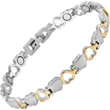 Pure Copper Magnetic Anklet For Women, Fashionable Silver+gold Adjustable Bracelet, Health Benefits & Arthritis Pain Relief, Rare Earth Magnet The