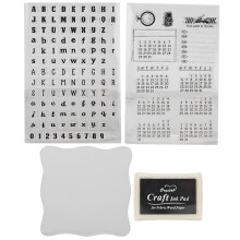 Transparent Stamping Surface for Creative Projects, Stamp Tool Clear Stamp Block for Scrapbooking and Greeting Cards, DIY Stamp Plate with Reusable
