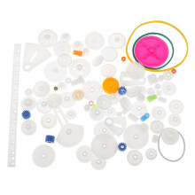 DIY Robot Gear Set Premium ABS Plastic Multipurpose Worm Shaft Sleeve Gear Axle Belt Pulley for Mechanical Model Motor Toy Projects