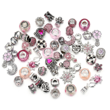 Kreativität pur! 50 Stück sortierte europäische Perlen mit großem Loch für Schmuckhersteller – verleiht Ihren DIY-Charms-Armbändern und Ihrem
