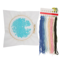 Gewebtes Stickset, Monet Wasserlilien 16,3 cm Rahmen, DIY Wohndeko