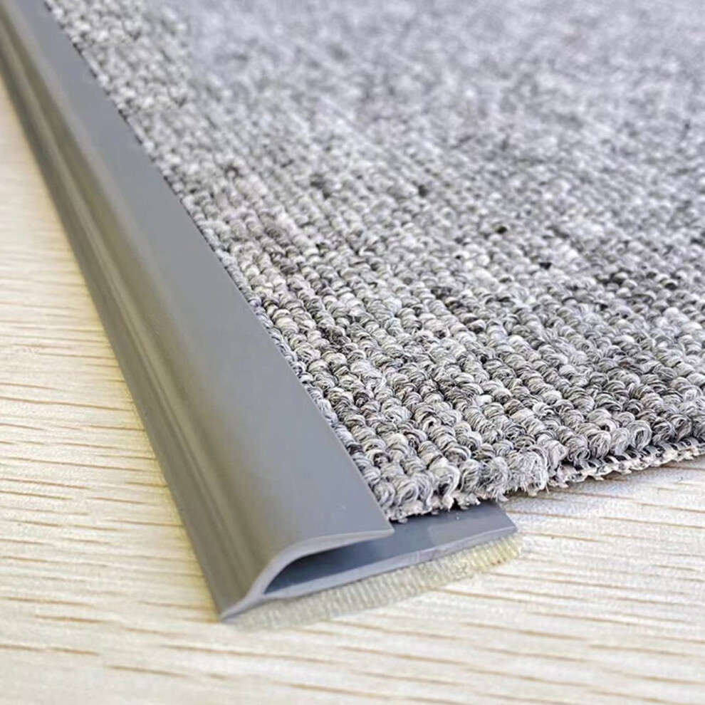 Carpet Edge Trim 3.5Cm Gray Pvc Floor Transition Strip, Self Adhesive Slipresistant Protector 3.4M 9365369280151