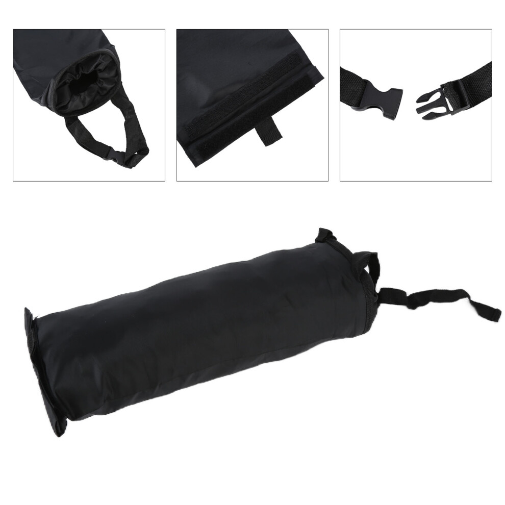 Multifunctional Car Waste Bin Oxford Cloth Hangable Organizer Black 8761377303249