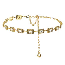 Cinturón vaquero vintage y elegante para mujer, cinturón de cadena vaquera ajustable con diamantes de imitación en forma de corazón, vestido de