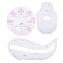 Juego de reglas transparentes, juego de reglas de curva francesa, flexibles y maleables, herramientas de costura transparentes para la creación de