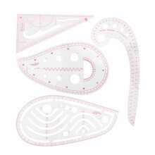 Plastic Sewing Tools French Curve Ruler Set Fashion Clear Metric Transparent Measuring Rulers Multi Style Kit for Sewing Pattern Making Durable