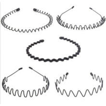 Stilvolles Metall-Stirnband, rutschfeste und bequeme Unisex-Haarbänder für Outdoor-Sportarten, verstellbare und elastische Haarbänder, ideal für