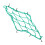 Nylon Cargo Net 30x30cm with Hooks for Bikes, Motorcycles, EVs—Green 3