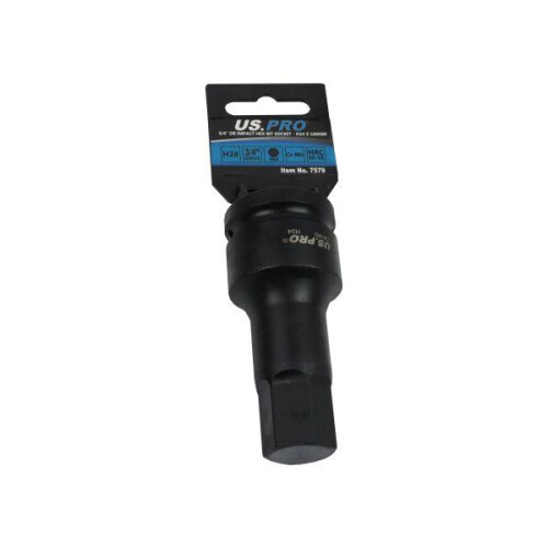 us pro US PRO Tools 3/4" Dr Impact Hex Bit Socket H24 x 100mm CR-MO 7579 1