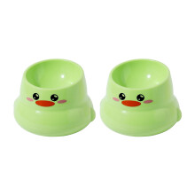 2lots Cats Food Bowl Raised Cats BowlsCat Dining Bowls-Green