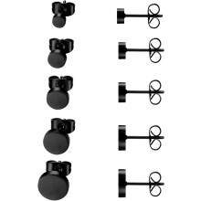 Set di orecchini a perno dal design classico, gioielli a perno con sfera rotonda in acciaio inossidabile ipoallergenico, piccole perle e dettagli