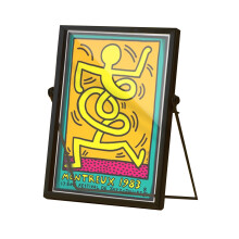 Schwebender Fotorahmen für die Tischpräsentation, Acrylrahmen im Vintage-Stil mit abgewinkeltem Sockel und Retro-Design, wasserfest, langlebig und