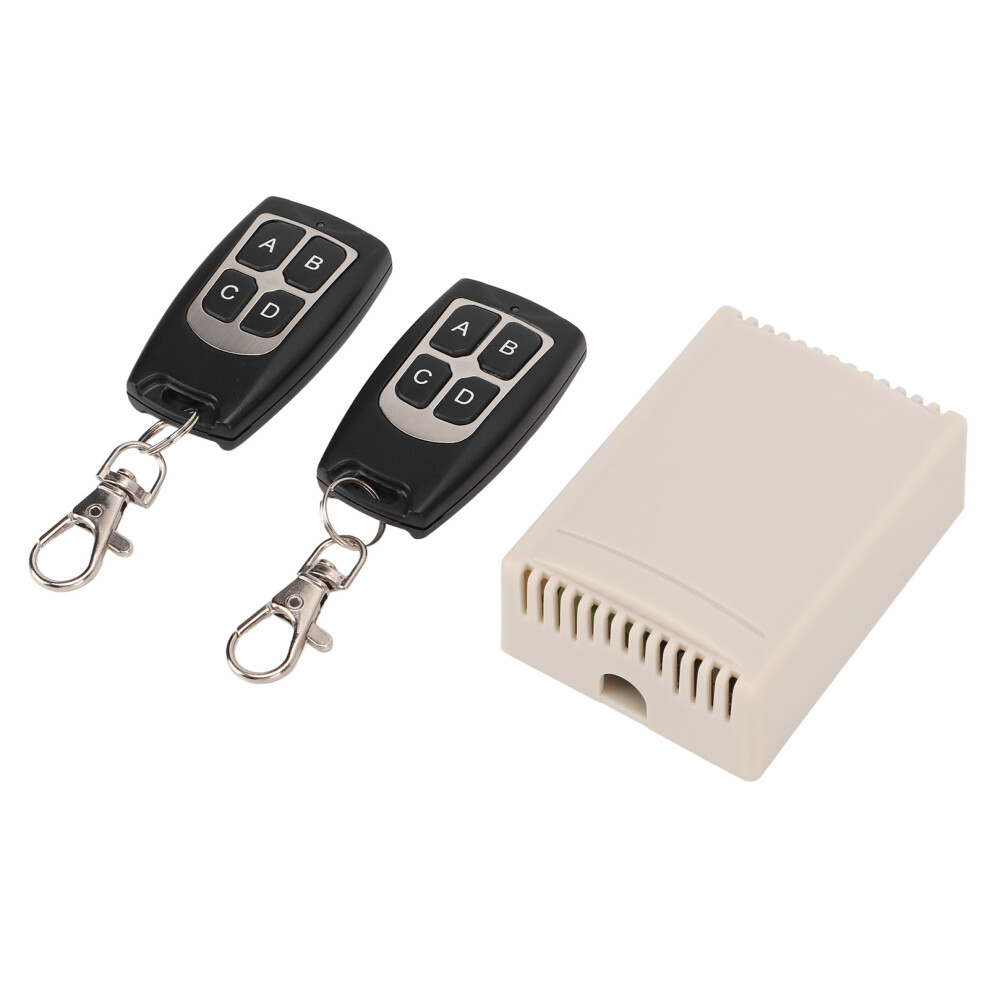 Two Channel Receiver Wireless Rf Remote Control Relay Switch Rolling Code Key Fob Adjustable Dip Switches Pulse Momentary Mode Home Automation 9138057894523