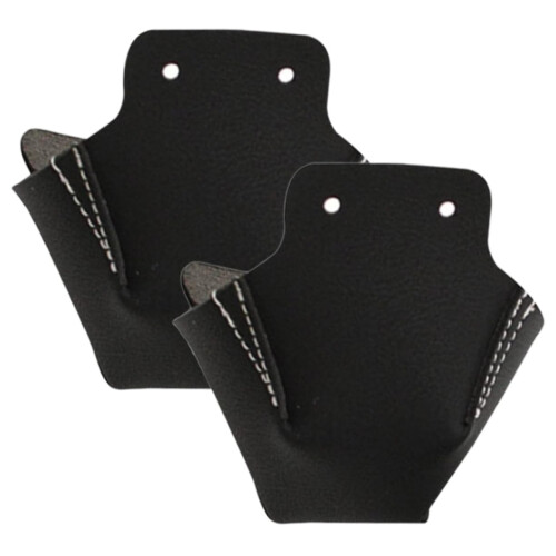 Leather Roller Skate Toe Guards 2Piece Set, WearResistant Protective Covers, Adjustable Toe Stop Compatibility, Black