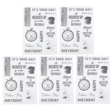 Průhledná razítka na výrobu přání a deníku, průhledná razítka opakovaně použitelná pro kutily, tvoření, scrapbooking, silikonová