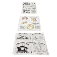 Transparente Stempel für die Kartenherstellung, Weihnachtsgrüße, weihnachtliche Motive, Gummistempel für DIY-Scrapbooking und