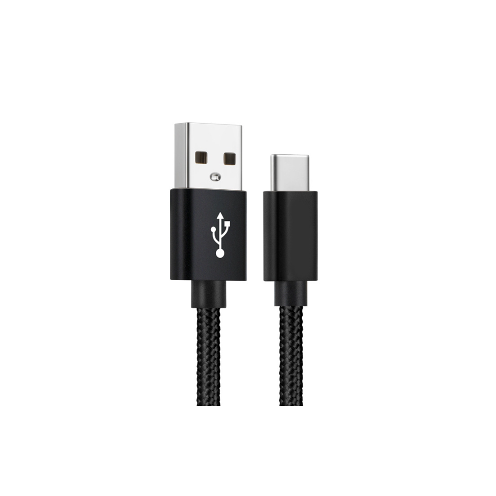 Braided Fast Charger Cable Usb To Type-C 1M Black 5061105062237