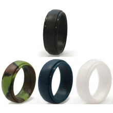Silikon giftering for menn, gummi gifteringer med komfortabel passform og ergonomisk design, hypoallergenisk fleksibel silikonring for et aktivt liv