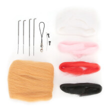 DIY Handmade Needle Felting Kit, Cute Animal Doll Shapes High Quality Wool for Fiber Arts Easy to Use Complete Accessories, 4 Styles Available for