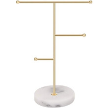 Suport elegant pentru bijuterii, organizator de bijuterii din metal placat cu T, perfect pentru organizarea colierelor și brățărilor acasă sau