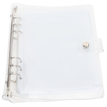 Snap Button Closure 6 Ring Loose Leaf Binding Refillable Binder Sturdy Stainless Steel Rings Eco Friendly PVC Clear Design Easy To Handle For Travel