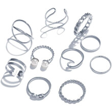 Sterling Silver Inspired Ring Set, Craftsmanship and Quality Showcased in a Sparkling Dainty Simple Trendy Collection of Bohemian Style Stackable Ring