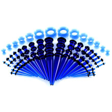 Ear Gauges Expander, Body Piercing Jewelry For The Modern Enthusiast, Silicone Tunnels With Acrylic Tapers For A Comfortable Stretch, Double O-Rings E