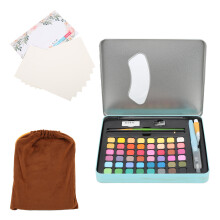 Artists' Watercolor Kit with 48 Brilliant Shades, Vivid Colors Watercolor Set with Fluorescent Colors, High Quality Watercolor Paint Set in Portable