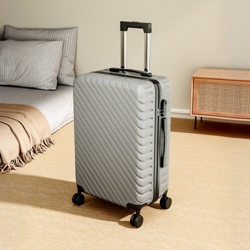 Living And Home 20 Inch Lightweight Hardside Travel Suitcase, Grey 1