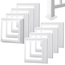 Vinyl Post Skirt 4x4 Waterproof SnapOn Deck Post Base Cover, Durable WeatherResistant Trim 8pcs