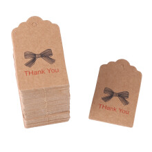 Versatile Kraft Paper Tags Multi-Purpose Gift Tags Mini Wedding Favor Tags Blank Tags with Hole for Ribbon or String