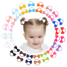 Zachte kanten haarband voor baby meisjes, bloemenhaaraccessoire met grosgrain lint, verstelbare kanten strik haarband voor baby's en peuters,