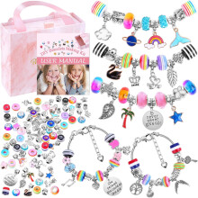 Kit per creare braccialetti per ragazze, set creativo per la creazione di gioielli con ciondoli, di qualità ineguagliabile e ricco di divertimento e