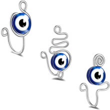 Creative Design Fake Nose Ring for Women Men, Non Piercing Nose Cuff Adjustable Size Copper Clip On Septum Jewelry, Stylish Gifts Easy to Wear Faux Cu
