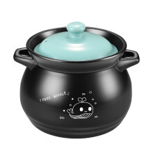 3L Ceramic Casserole Dish Thermal Shock Resistant Clay Cooking Pot for Gas Stove Soup and Stew