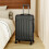 Living And Home 20 Inch Hardside Spinner Suitcase with Combination Lock, Black 1