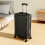 Living And Home 20 Inch Hardside Spinner Suitcase with Combination Lock, Black 2