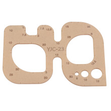 Abgerundete Ecken-Nählineal, Präzisionsmessung, vielseitiges Schneidewerkzeug, DIY-Lederhandwerkswerkzeug, robuste Acryl-Schablone, transparente