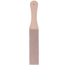 Glad lederen oppervlak, mat lederen oppervlak, lederen slijpband, dubbelzijdige slijpband met houten handvat, slijppasta inbegrepen, hoogglans