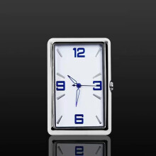 Car Dashboard Clock with Rectangular Glass Face, Accurate Quartz Movement and Easy Installation