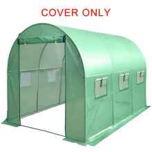 BIRCHTREE 3M(L) x 2M(W) x 2M(H) Polytunnel Greenhouse Pollytunnel Poly Polly Tunnel 3 Section Cover Only