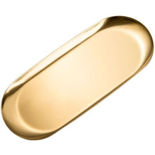 Elegantes Dekotablett aus Edelstahl, Schmucktablett mit schönem Glanz, für Esstisch und Badezimmerschrank