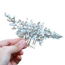 Peineta nupcial atemporal, adornos de cristal para el cabello de mujer, adorno ajustable con horquilla brillante para ocasiones elegantes.