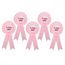 Verjaardagsfeestje awardspeldjes/broches, kleurrijke satijnen corsage stof verjaardagsbadges voor mannen en vrouwen - glanzend uniek ontwerp met